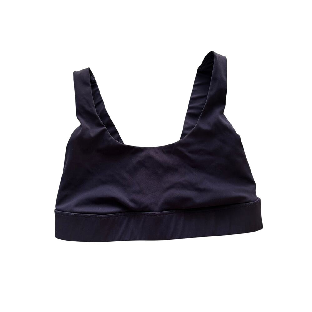 Vuori Womens Size XS Stride Sports Bra Split Strap Open Back Black VW1036
